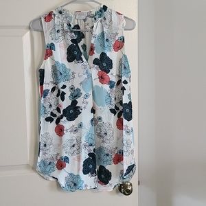 VanHeusen floral tank blouse xs
